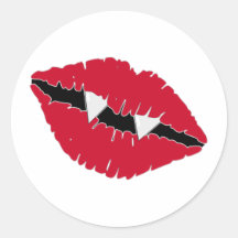 Red Lips and Fangs Sticker