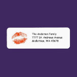 Red Lips Return Address Avery Label labels