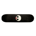 Red Lips Skull Skate Deck