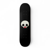 Red Lips Skull Skate Deck