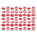 Red Lipstick Kisses Greeting Cards