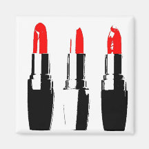 Red Lipstick Tubes Fridge Magnet