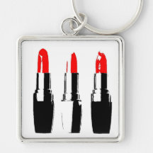 Red Lipstick Tubes Key Chains
