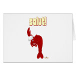Red Lobster Chef Salut Greeting Card