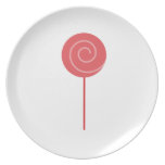 Red Lollipop plates