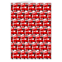Red London Double Decker Bus Wallpaper Cards