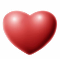 Red Love Heart Romantic (sculpted) Magnet Photo Cutout