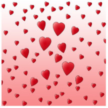 Red Love Hearts. Pattern. Cut Outs