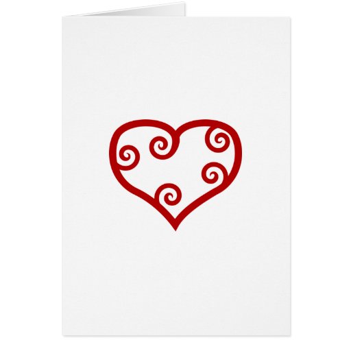 Red Maori Heart Card