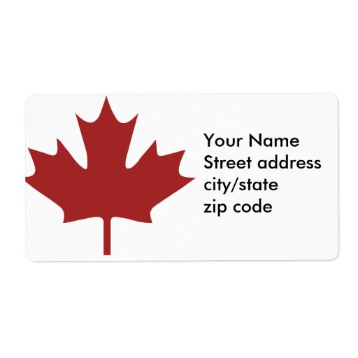 Red Maple Leaf Labels