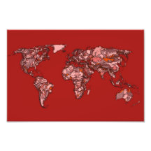 Red maroon atlas photographic print