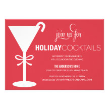 RED MARTINI | HOLIDAY COCKTAIL PARTY INVITE