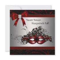Red Mask Sweet 16 Masquerade Party