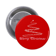 Red Merry Christmas Button