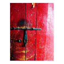 Red Mexican Door Post Cards