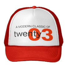 Red modern classic age / birth year hat