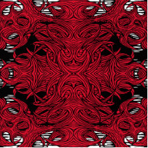 red monster photo sculpture