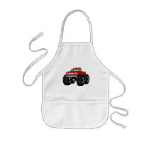 RED MONSTER TRUCK APRONS