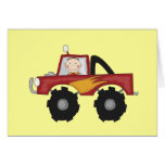 Red Monster Truck Tshirts and Gifts Greeting Cards