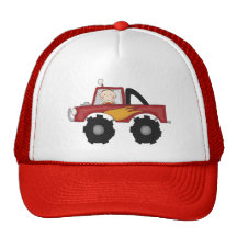 Red Monster Truck Tshirts and Gifts Hats
