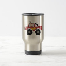 Red Monster Truck Tshirts and Gifts Mugs
