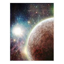 Red Moon Post Card