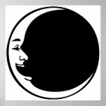 Red Moon Purple Moon Green Moon White Laughing Man Poster