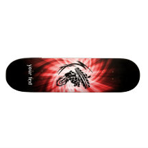 Red Motocross Skate Board Decks