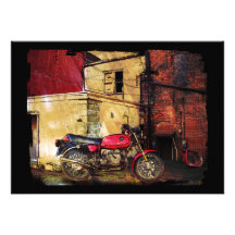 Red Motorcycle in Urban Decay Personalized Invite