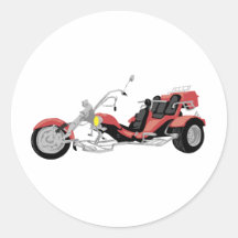 red motorcycle trike sticker