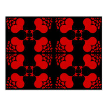 Red Multiple Shooting Hearts Postcard