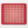 Red Multiplication Table Mousepads