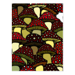 Red Mushrooms Postcard