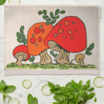 Red Mushrooms ~ Towel kitchen towels