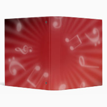 Red Music 3 Ring Binders