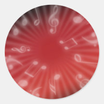 Red Music Stickers