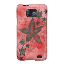 Red n Green floral Galaxy SII Cover