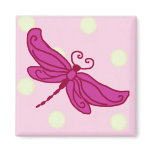 Red n Pink Dragonfly magnet