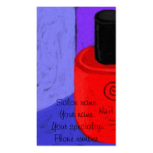 Red Nail Polish Nail Tech Business Card