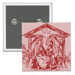 Red Nativity Buttons