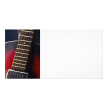 Red Neck HollowBody Guitar Pick-up Personalized Photo Card