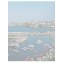 Red Newquay harbour, Cornwall, U.K. flowers Personalized Letterhead