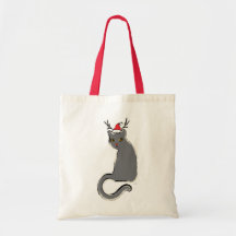 Red-Nosed Christmas Cat Bags