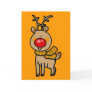 Red-nosed reindeer greeting cards