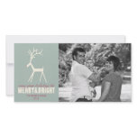 Red Nosed Reindeer Holiday Photo Greeting Personalized Photo Card