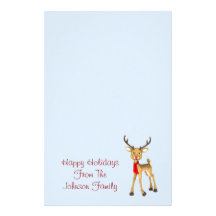 Red Nosed Reindeer Holiday Stationery