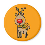 Red-nosed reindeer magnets