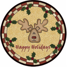 Red-Nosed Reindeer Ornament Photo Cut Outs
