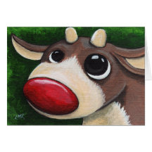 Red Nosed Reindeer - Rudolph Christmas Card