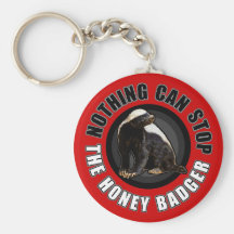 Red Nothing Can STOP the Honey Badger Keychains